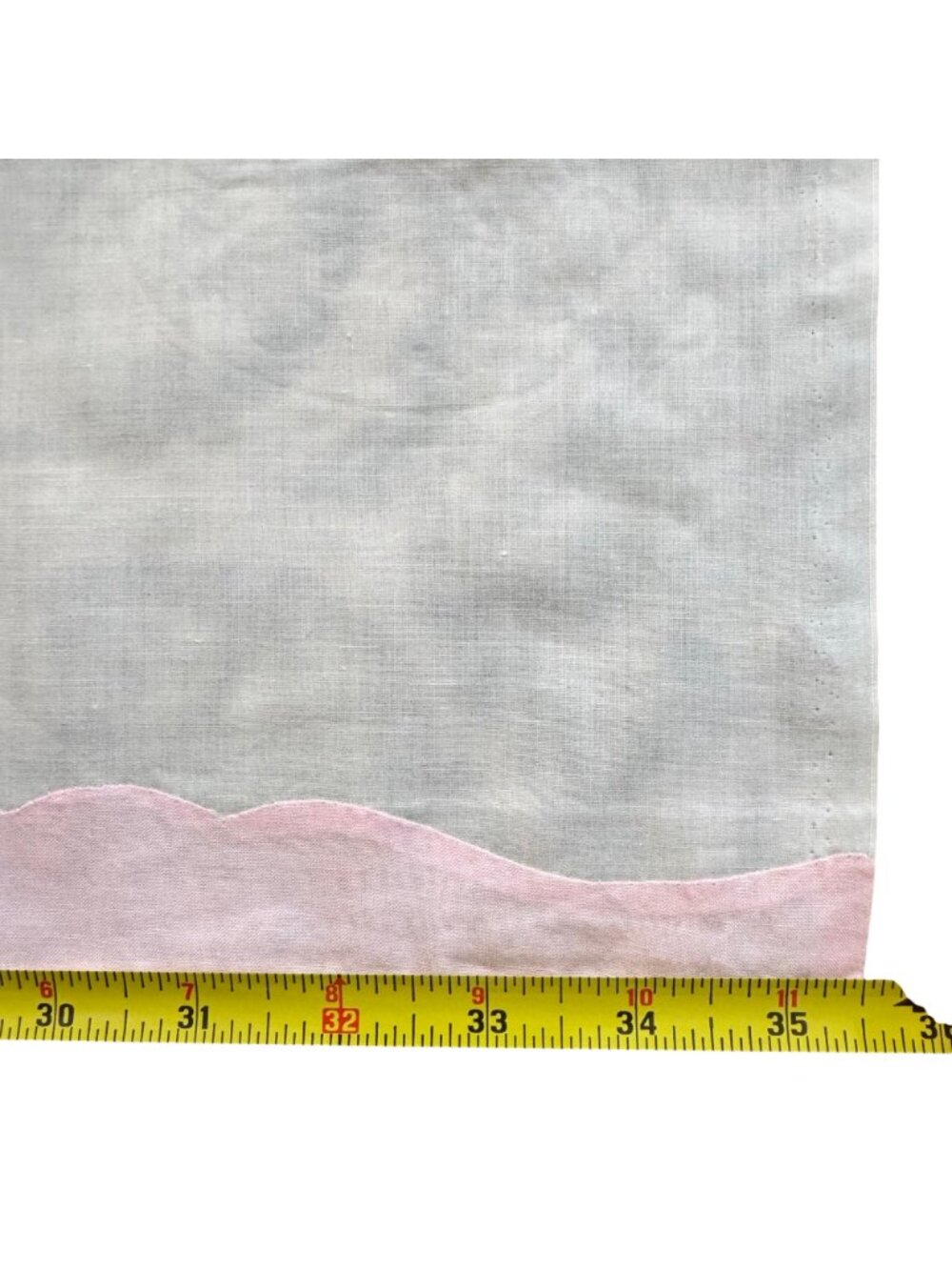 Vintage Embroidered Baby Crib Flat Sheet Jump Rope Skiing Baseball White Pink - Picture 4 of 9